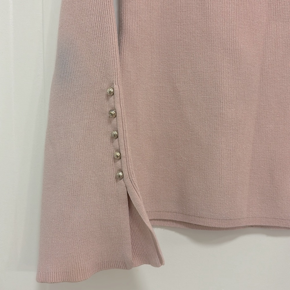White House Black Market Pink Scoop Neck Sweater - Picture 4 of 7